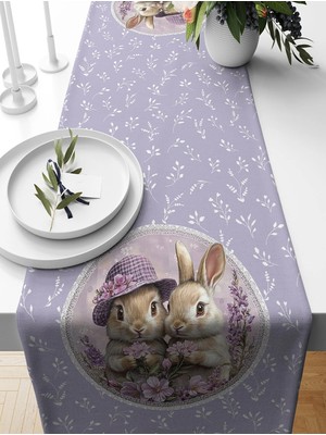 Bertille Home Ilkbahar Serisi 140X40 cm Dijital Baskılı Runner (Spring Easter Paskalya)
