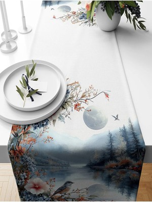 Bertille Home Ilkbahar Serisi 140X40 cm Dijital Baskılı Runner (Spring Easter Paskalya)
