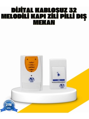 Antalya Mermerit ve Granit Kablosuz Kapı Zili Kolay Kurulumlu Modern Kullanım