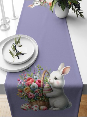 Bertille Home Ilkbahar Serisi 140X40 cm Dijital Baskılı Runner (Spring Easter Paskalya)