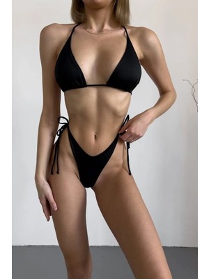Coccolarsi Brazilian Kesim Siyah Renk Yüksek Bel Bikini