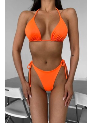 Coccolarsi Brazilian Kesim Turuncu Renk Yüksek Bel Bikini