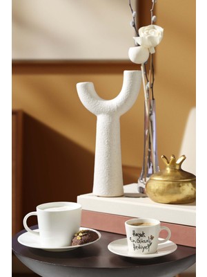 Paşabahçe Arch Seramik Dekoratif Vazo Bej