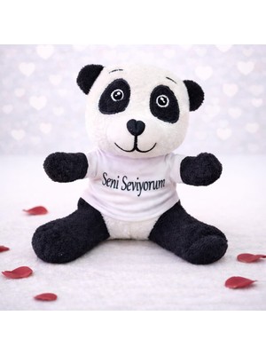 İlk El Grup Ieg™ Seni Seviyorum Tişörtlü Sevimli Peluş Panda