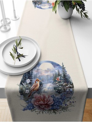 Bertille Home Ilkbahar Serisi 140X40 cm Dijital Baskılı Runner (Spring Easter Paskalya)