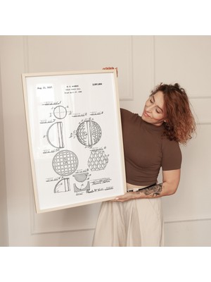 Pegziz Pinpon Topu Poster Çerçeveli Tablo Masa Tenisi Duvar Tablosu