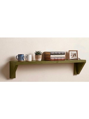 Liora Commerce Ahşap Dekoratif Duvar Rafı - El Yapımı Masif Ahşap
