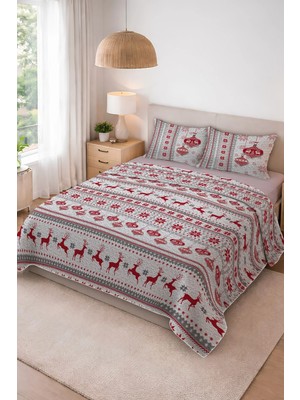 Dolce Mariee Parlak Kadife Kumaş Kapitoneli Çift Kişilik Yatak Örtüsü Seti (3 Parça) CKY0042