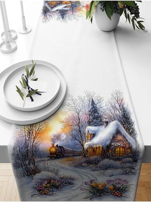 Bertille Home Ilkbahar Serisi 140X40 cm Dijital Baskılı Runner (Spring Easter Paskalya)