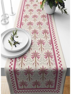 Bertille Home Palmiye Serisi 140X40 cm Dijital Baskılı Runner (Palm Tree)