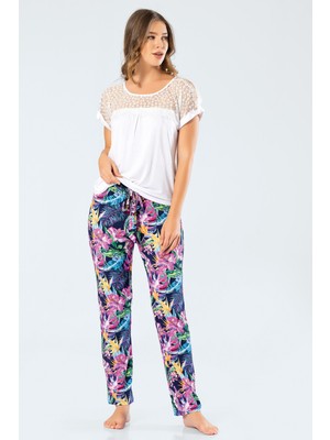 Türen Kadin Desenli Pijama Takimi 3302