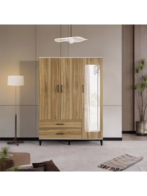 Hermobi 3 Kapılı Dolap Still Gardırop 2 Çekmeceli