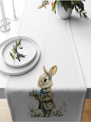 Bertille Home Ilkbahar Serisi 140X40 cm Dijital Baskılı Runner (Spring Easter Paskalya)