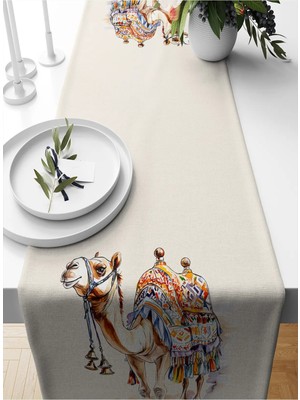 Bertille Home Dijital Baskılı Bohem Masa Örtüsü 140x40 cm Polyester Çok Renkli Runner