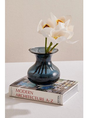 Paşabahçe Ince Belli Vazo 11.5 cm Lacivert