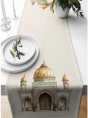 Bertille Home Ramazan Serisi 140X40 cm Dijital Baskılı Runner (Ramadan)