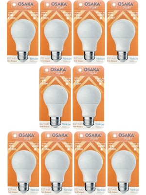 Avarson (10 Adet) Osaka 10W (75W) Beyaz Işık (6500K) E27 Duylu (Kalın Duy) LED Ampul