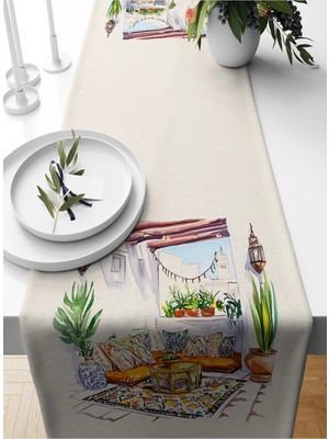 Bertille Home Ramazan Serisi 140X40 cm Dijital Baskılı Runner (Ramadan)