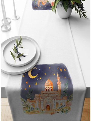 Bertille Home Ramazan Serisi 140X40 cm Dijital Baskılı Runner (Ramadan)