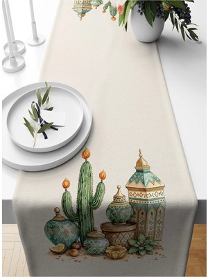 Bertille Home Ramazan Serisi 140X40 cm Dijital Baskılı Runner (Ramadan)