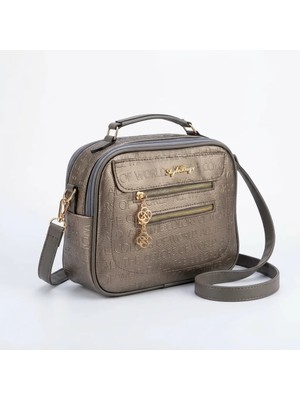 Mg Concept Kadın Omuz Çantası – Deri Görünümlü Çok Gözlü Fermuarlı Çapraz Askılı Günlük Şık Çanta Siyah Parlak Vizon Süt Kahve Koyu Kahve