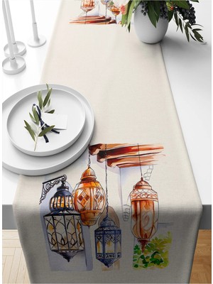 Bertille Home Ramazan Serisi 140X40 cm Dijital Baskılı Runner (Ramadan)