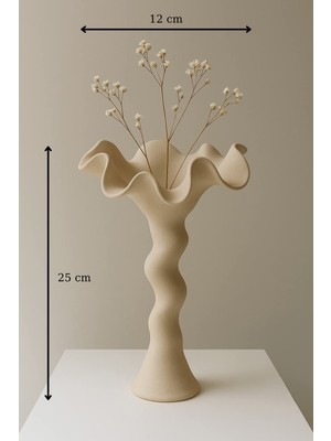 Layer One Modern Kıvrımlı Dekoratif Vazo