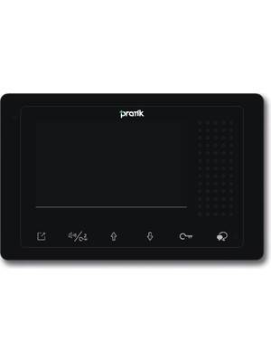 Pratik Kart Pratik 2K-400S 4.3' Dijital Renkli Tft Ekran ve Dokunmatik Butonlu Daire Içi Monitör (Siyah)