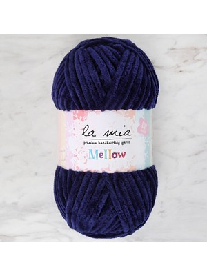 Pazarcan La Mia Mellow Lacivert El Örgü Ipi - Bebekler Için Kadife Doku