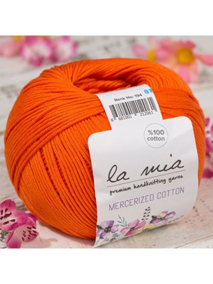 Pazarcan La Mia Turuncu Mercerized Pamuk El Örgü Ipi - 194