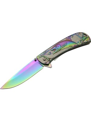 Derin Stok Balık Çakı YST5954RB Gökkuşağı 20 cm Manuel, Kemerlikli