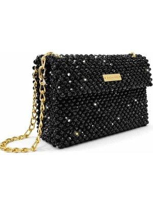 Pazarcan Panna Eclipse Abiye Çanta - El Yapımı Kristal Clutch