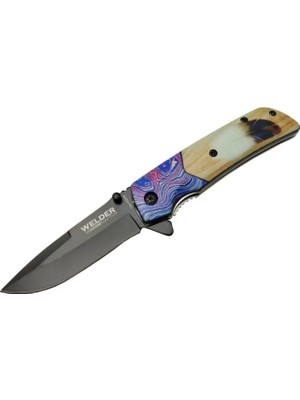 Derin Stok Tüylü Çakı 20,5 cm Yarı Otomatik , Kemerlikli