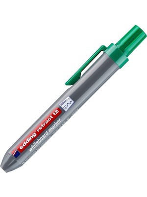 Edding Retract12 Beyaz Yazı Tahtası Kalemi 1,5-3Mm Yuvarlak Uçlu Yeşil (10 Lu Paket)