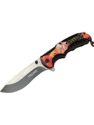 Derin Stok Ipli Çakı 21,5 cm Yarı Otomatik , Kemerlikli