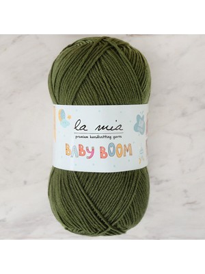 Pazarcan La Mia Baby Boom Asker Yeşili El Örgü Ipi - Yumuşak Dayanıklı