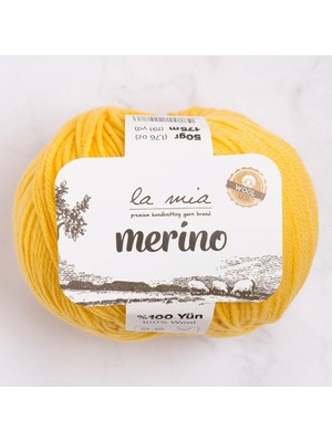 Pazarcan La Mia Merino Hardal Sarı Örgü Ipi - Yumuşak Güvenli