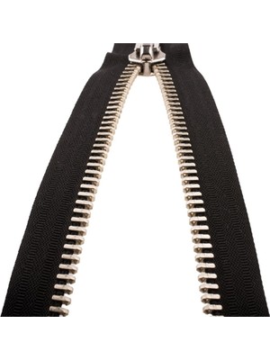 Pazarcan Siyah Demir Dişli Çanta Fermuarı - 3 cm Uzunluk