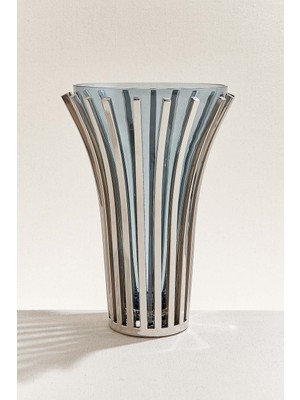 Paşabahçe Çelik Mavi Zırhlı Vazo