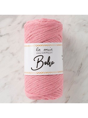 Pazarcan La Mia Boho Pembe Makrome Ipi - 3,5 mm Tek Büküm