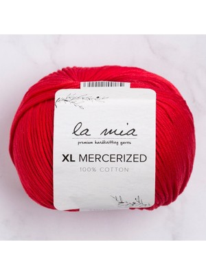 Pazarcan La Mia Xl Mercerized Kırmızı El Örgü Ipi - Kaliteli Seçim