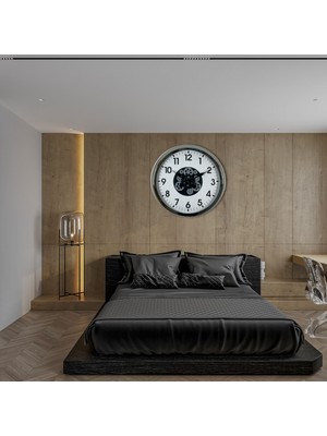 Pazarcan Krom Çarklı 60 cm Klasik Duvar Saati