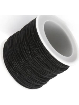 Pazarcan Siyah Paraşüt Ipi 1mm - 50 Metre Bileklik Kolye Örgü Ipi