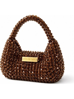 Pazarcan Stracci Ciocco Abiye Çanta - Kristal Detaylı Mini Hobo