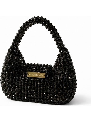 Pazarcan Stracci Amaré Abiye Çanta - Kristal Detaylı Mini Hobo