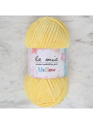 Pazarcan La Mia Mellow Sarı Bebek El Örgü Ipi - Kadife Dokulu