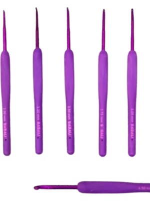 Pazarcan Ergonomik 7 Numara Örgü Tığ - Purple Renk