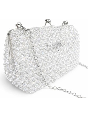 Pazarcan El Yapımı Kristal Affogato Latte Abiye Çanta