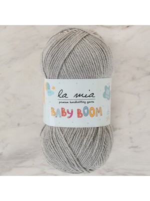 Pazarcan La Mia Baby Boom Gri El Örgü Ipi - Yumuşak Anti-Pilling