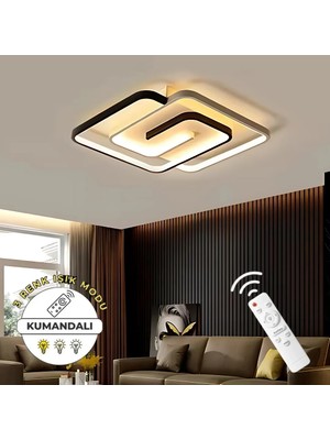St Aydınlatma Bamberg Uzaktan Kumandalı 3 Renk Işıklı Dimmerli Plafonyer LED Avize